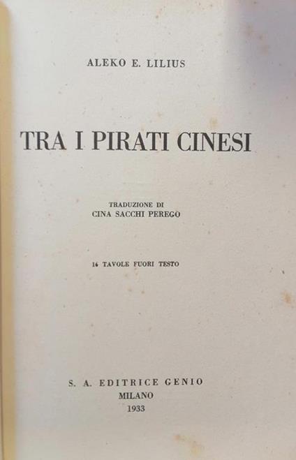 Tra I Pirati Cinesi - Aleko E. Lilius - copertina