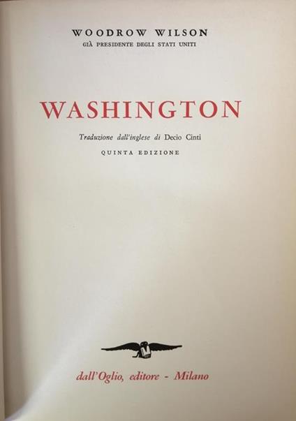 Washington - Woodrow Wilson - copertina