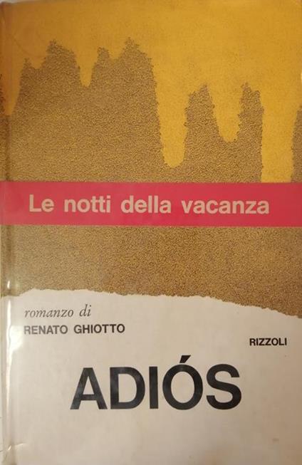 Adios - Renato Ghiotto - copertina