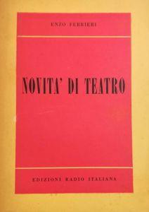 Novita' Di Teatro - Enzo Ferrieri - copertina