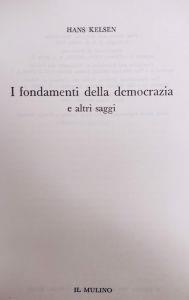 I Fondamenti Della Democrazia - Hans Kelsen - copertina