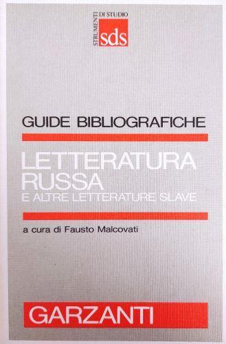 Letteratura Russa E Altre Letteratura Slave - Fausto Malcovati - copertina