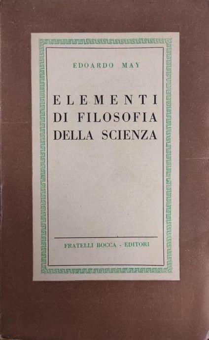 Elementi Di Filosofia Della Scienza - copertina