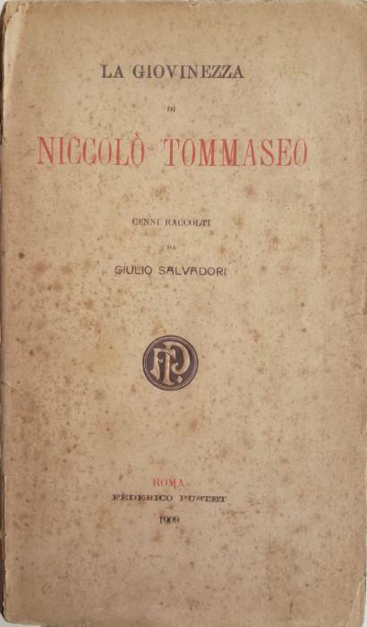 La Giovinezza Di Niccolo' Tommaseo - Giulio Salvadori - copertina
