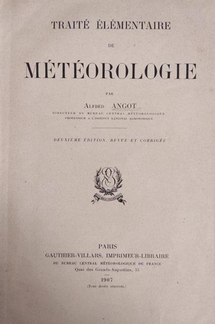 Traite Elementaire De Meteorologie - copertina