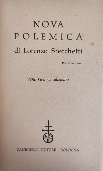 Nova polemica - Lorenzo Stecchetti - copertina