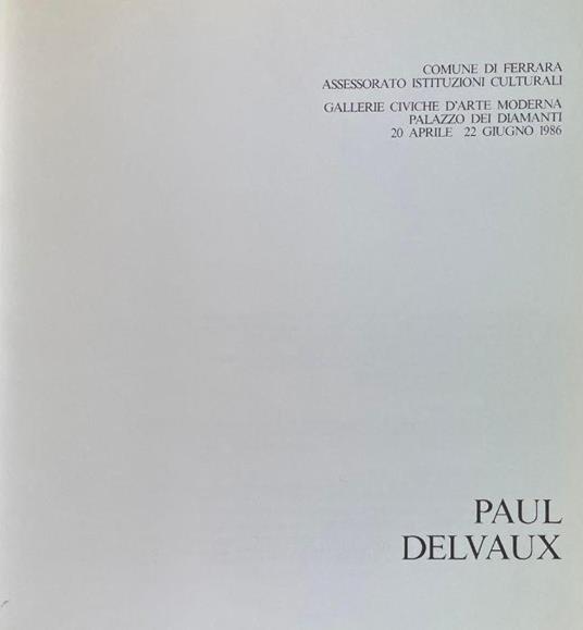 Paul Delvaux Di: S. A. - copertina