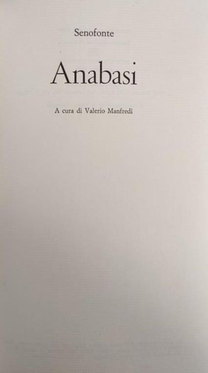Anabasi - Senofonte - copertina