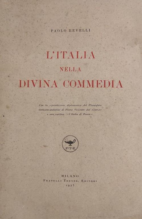 L' Italia Nella Divina Commedia - Paolo Revelli - copertina
