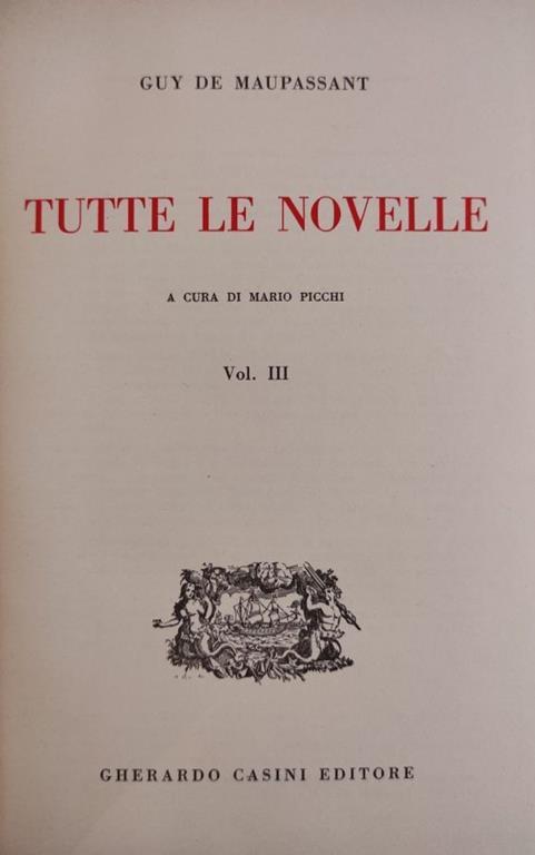 Tutte Le Novelle - Guy de Maupassant - copertina