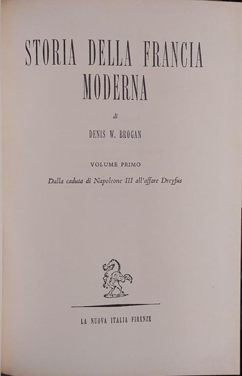 Storia Della Francia Moderna - Denis Brogan - copertina