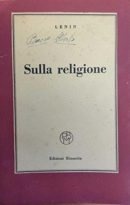 Sulla Religione - Lenin - copertina