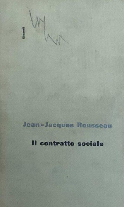 Il contratto sociale - Jean-Jacques Rousseau - copertina