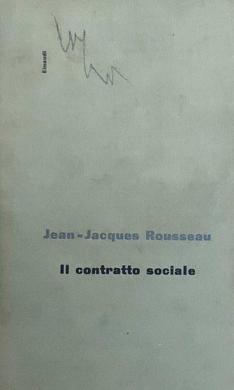 Il contratto sociale - Jean-Jacques Rousseau - copertina