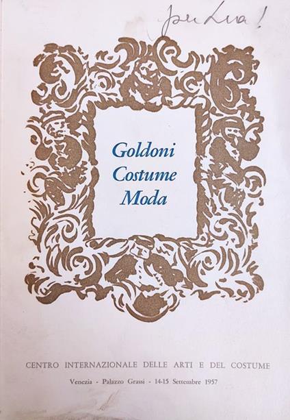 Goldoni. Costume Moda - copertina