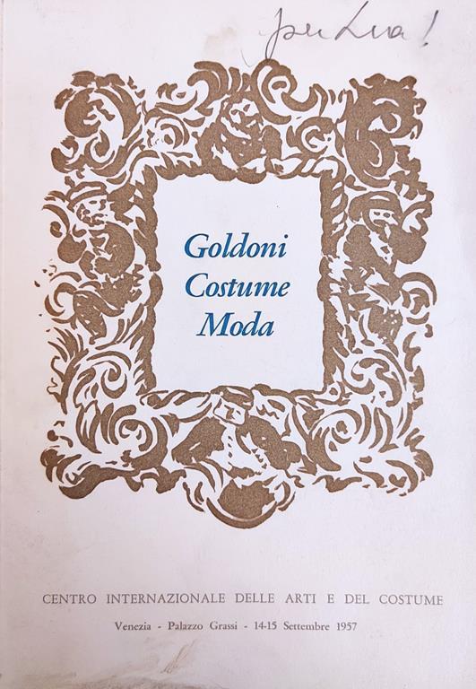 Goldoni. Costume Moda - copertina