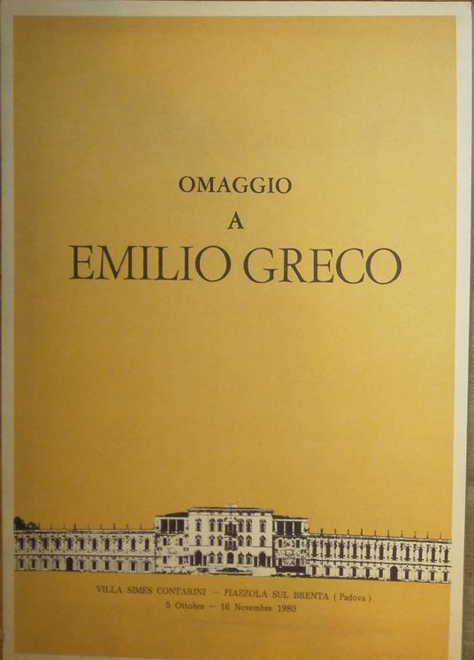 Omaggio A Emilio Greco - copertina