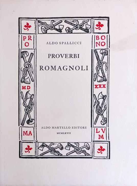 Proverbi Romagnoli - Aldo Spallicci - copertina