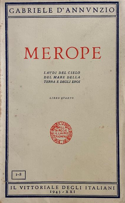 Merope. Laudi Del Cielo Del Mare Della Terra E Degli Eroi - Gabriele D'Annunzio - copertina