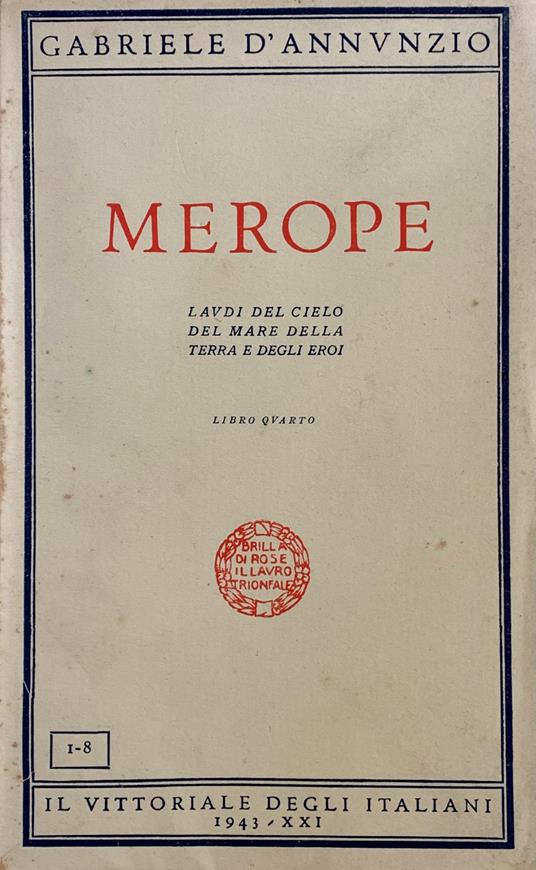 Merope. Laudi Del Cielo Del Mare Della Terra E Degli Eroi - Gabriele D'Annunzio - copertina