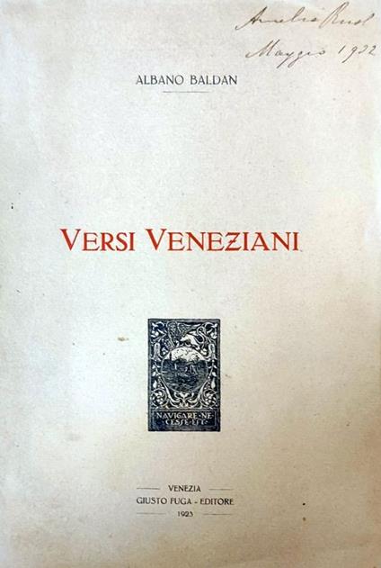 Versi Veneziani - copertina
