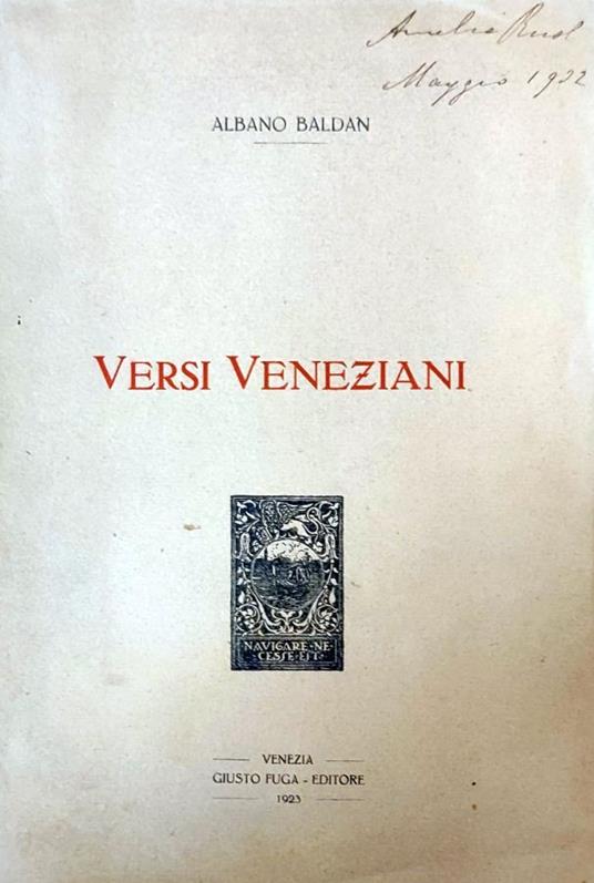 Versi Veneziani - copertina