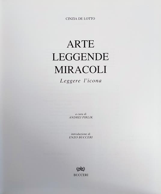 Arte, Leggende, Miracoli. Leggere L'Icona - copertina