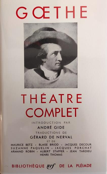 Theatre Complet - Johann Wolfgang Goethe - copertina