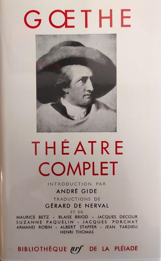 Theatre Complet - Johann Wolfgang Goethe - copertina