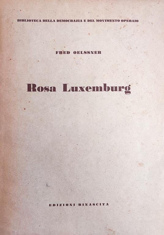 Rosa Luxemburg - copertina
