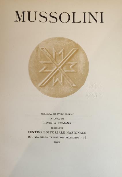 Mussolini - copertina