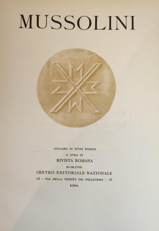 Mussolini - copertina