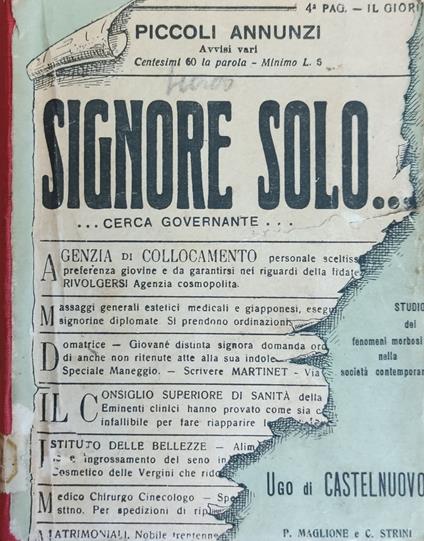 Signore Solo. . . Cerca Governante. . - copertina