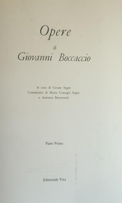 Opere Di Giovanni Boccaccio - copertina