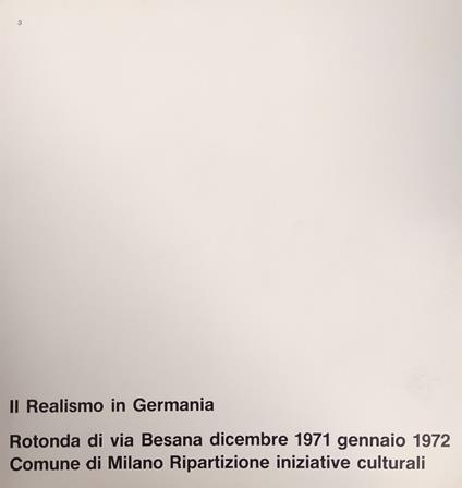 Il Realismo In Germania - copertina