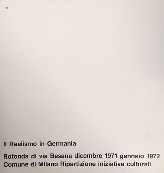 Il Realismo In Germania - copertina