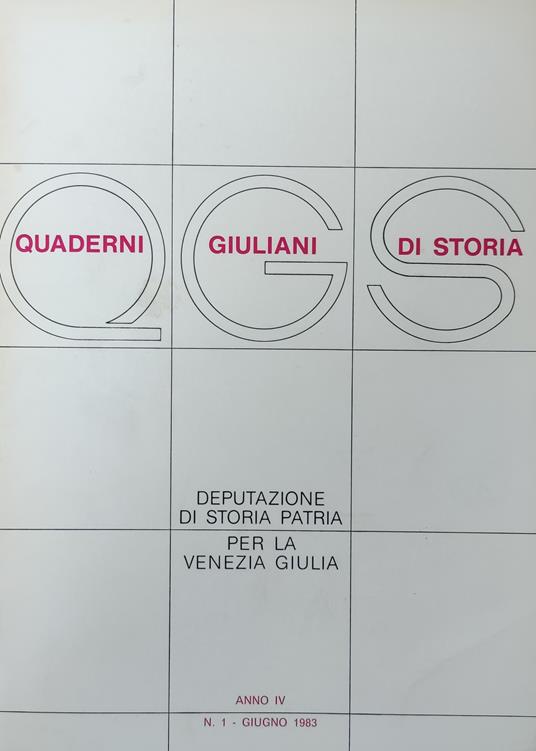Quaderni Giuliani Di Storia - copertina