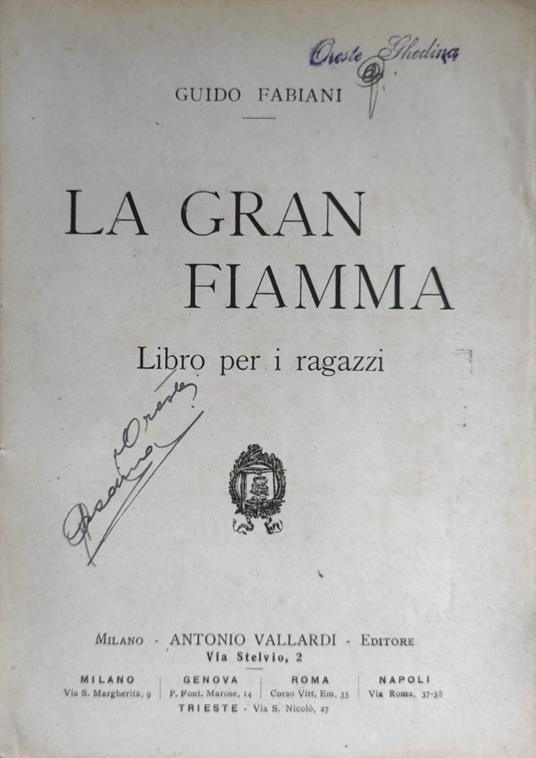 La Gran Fiamma. Libro Per Ragazzi - Guido Fabiani - copertina