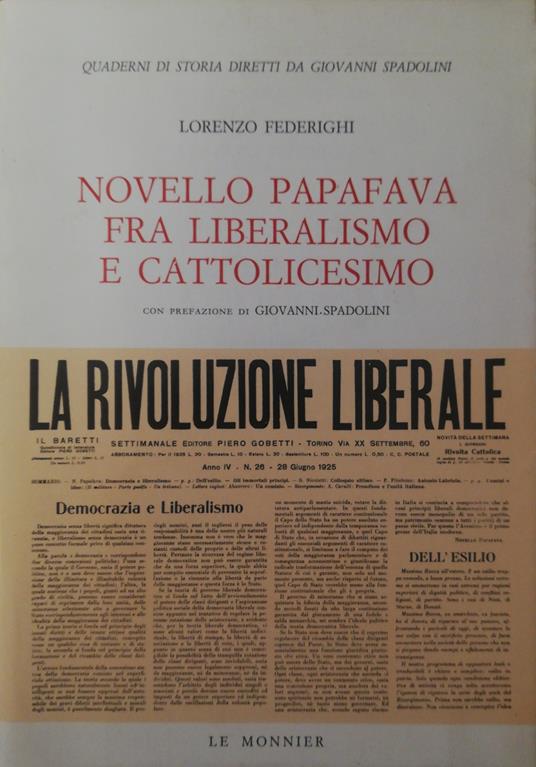 Novello Papafava Fra Liberalismo E Cattolicesimo - copertina