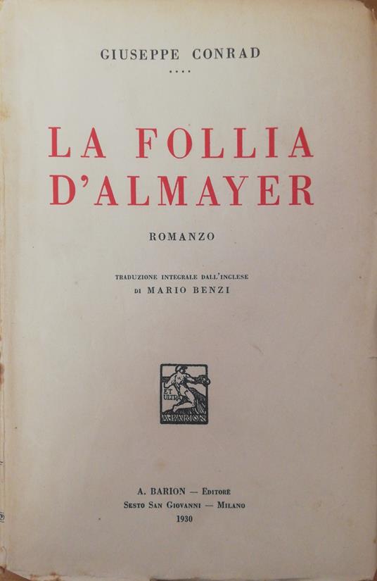 La Follia D'Almayer - Giuseppe Conrad - copertina