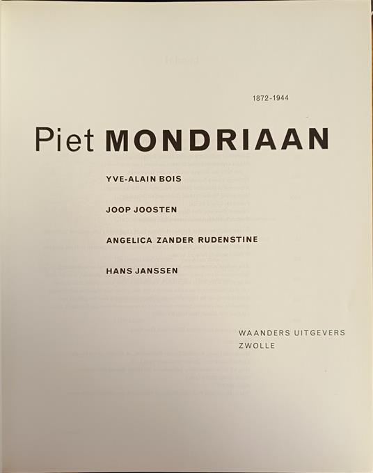 Piet Mondriaan 1872-1944 - copertina