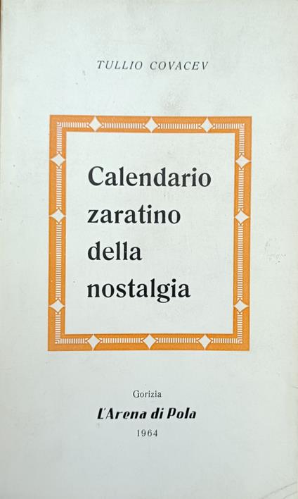 Calendario Zaratino Della Nostalgia - copertina
