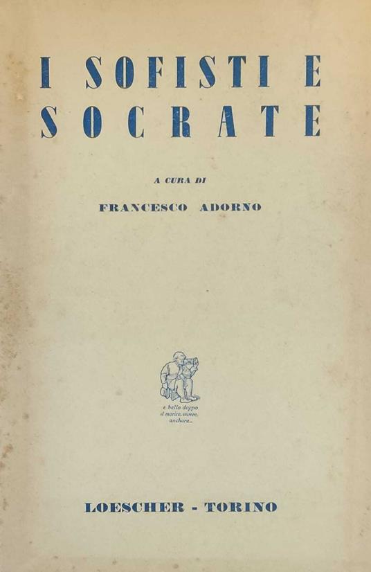 I Sofisti E Socrate - Francesco Adorno - copertina