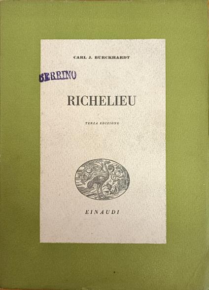 Richelieu - Carl J. Burckhardt - copertina