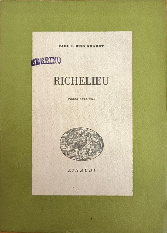 Richelieu - Carl J. Burckhardt - copertina