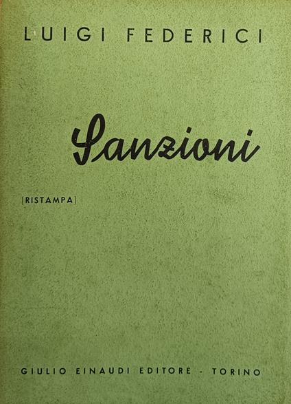 Sanzioni - Luigi Federici - copertina