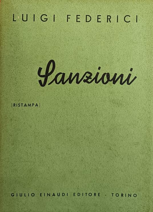 Sanzioni - Luigi Federici - copertina