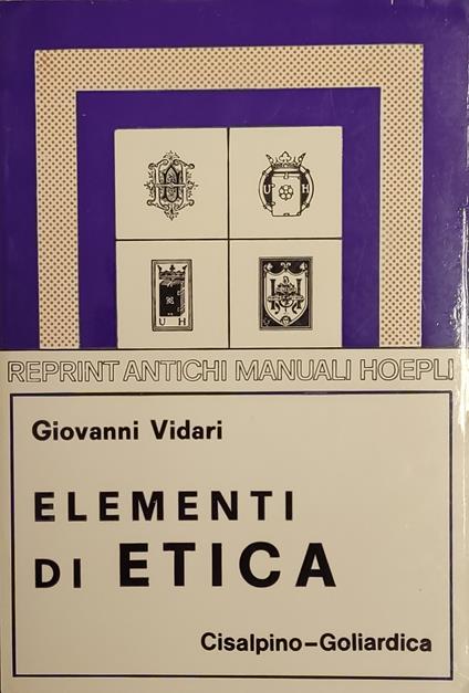 Elementi Di Etica - Giovanni Vidari - copertina