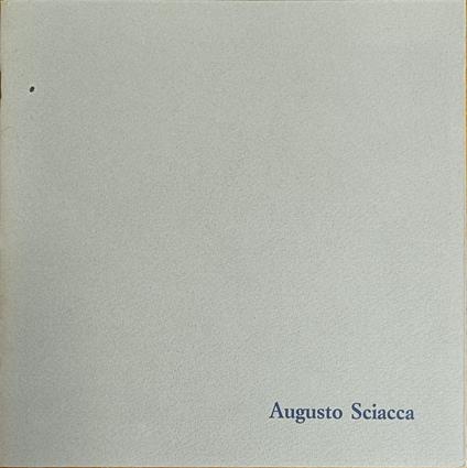 Augusto Sciacca - copertina
