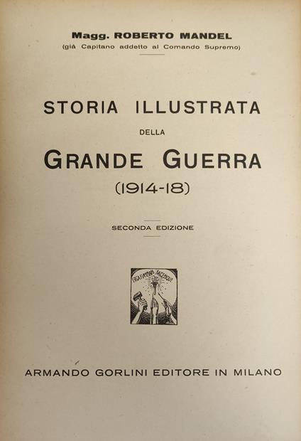 Storia Illustrata Della Grande Guerra (1914-1918) - Roberto Mandel - copertina
